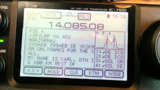 Decoding RTTY on the IC7100 [upl. by Leinahtam]