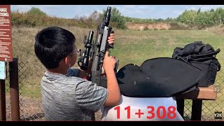 My 11 Year Old Shooting the KELTEC RFB 308 for The First Time [upl. by Adnical]