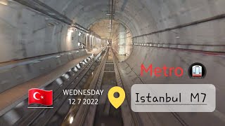 Istanbul Metro M7 Mahmutbey  Mecidiyekoy Drive record 2022 [upl. by Melantha]