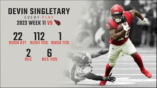 Devin Singletary Week 11  Every Run Target and Catch vs Arizona Cardinals  2023 NFL Highlights [upl. by Nnylyak65]