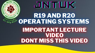 jntuk r20 operating system important lecture jntuk r20 operating system [upl. by Idaf611]