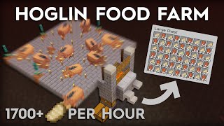 Minecraft Hoglin Food and Leather Farm  Super Easy  120 [upl. by Ferro]