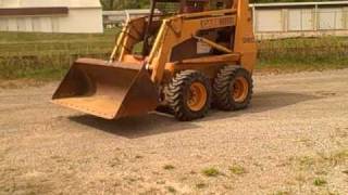 Beau Parmenter driving a 1994 Case 1845C Skid steer [upl. by Yanehc]