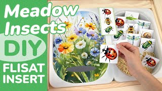 Meadow Insects Preschool Matching Activity  DIY Flisat Insert Printable Template for Sensory Table [upl. by Darn797]