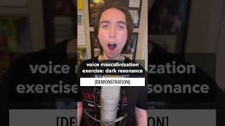 Voice masculinization exercise dark resonance lower your larynx transvoice voicetraining [upl. by Lachlan989]