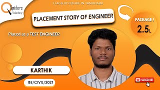 QSpiders Student Placement Journey as Test Engineer at Velachery Chennai [upl. by Christmas781]