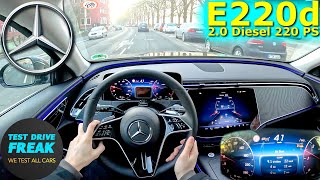 2024 Mercedes Benz E 220 d 220 PS CITY POV DRIVE with Fuel Consumption [upl. by Ahtekahs]