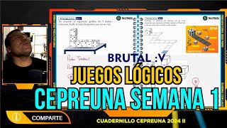 JUEGOS LÓGICOS  SOLUCIÓN CUADERNILLO CEPREUNA 2024 II [upl. by Gawlas]