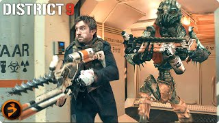 DISTRICT 9  Breaking into MNU  Sharlto Copley SciFi Movie [upl. by Livvi832]