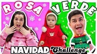 24 HORAS comprando TODO DE UN SOLO COLOR Rosa VS Verde 🎁👶 COMPRAS DE NAVIDAD [upl. by Nodnerb]