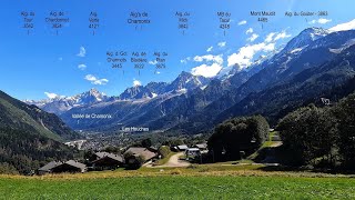 Bergpanorama von Les Houches 1070 m  ChamonixMontBlanc  HauteSavoie [upl. by Richmal802]