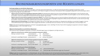 Rechnungslegung Rechnungsabgrenzung  Fernuni Hagen [upl. by Tica649]