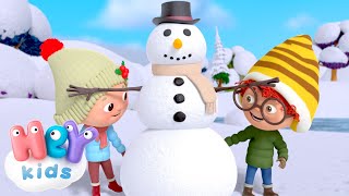 Lets build a Snowman ☃️❄️  Winter Song for Kids  HeyKids Nursery Rhymes [upl. by Neerahs]