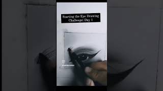 Day 1 hyperrealistic eye drawing with incredible detailseyesketch eyedrawing drawing artwork [upl. by Corbie]