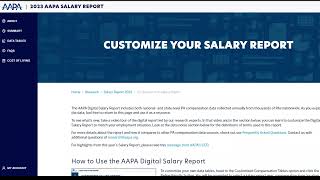 2023 AAPA Digital Salary Report Tutorial [upl. by Ennaillek373]