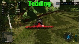 Fs22 Griffin Indiana How to Grass Pt2Tedding [upl. by Nuarb]