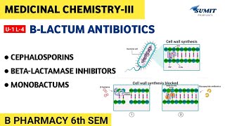 Cephalosporin BetaLactamase Inhibitors Monobactums  Unit1 Medicinal Chemistry III 6th sem [upl. by Cirdek]