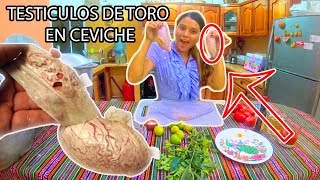 COMO HACER CEVICHE DE CRIADILLAS DE TORO [upl. by Switzer]