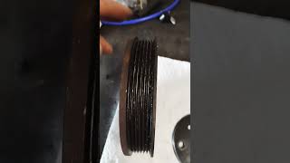 Modifying a crankshaft harmonic balancer for a volvo s60 due to a timing belt serpentine belt [upl. by Brentt]