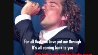 DAVID BISBAL CRY FOR ME  LLORA POR MI  EnglishSpanish Translation [upl. by Don278]