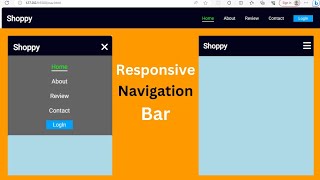 Responsive Navigation Bar using HTML CSS amp JavaScript in 2023  Responsive Navbar HTML CSS [upl. by Boyd172]