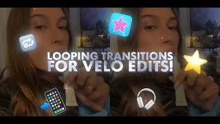 LOOP TRANSITIONS FOR YOUR VELOCITY EDITS 🔂  VIDEO STAR QR CODES [upl. by Darya]