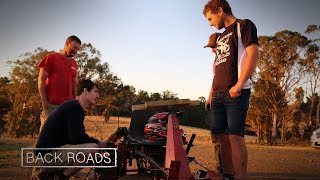 Local pride is on the line at the Bream Creek Show lawnmower race [upl. by Sal]