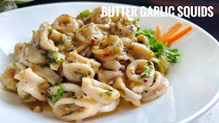 Butter Garlic Squids  Easy and delicious Squids recipe  Restaurant Style Butter Garlic  calamari [upl. by Mihe]