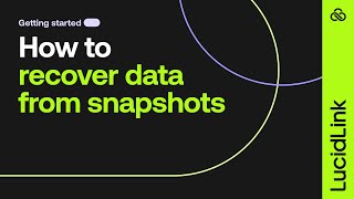 How to recover data from snapshots [upl. by Yroffej]