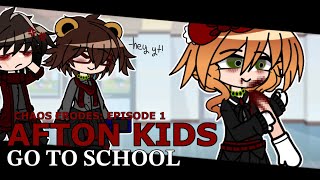 Afton kids go to school  CHAOS ERODES EP 1  FNAF [upl. by Rossy]