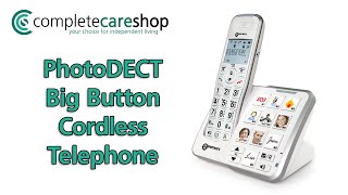 PhotoDECT Big Button Cordless Telephone  Amplified To As Much As 30dB [upl. by Ecirual]