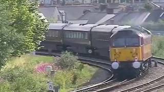 Railways British RailwaysRails over the River Usk featuring The Royal Train  Newport 2003 [upl. by Suidaht330]