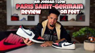 Air Jordan 1 Low PSG  Review amp On Feet [upl. by Airemahs]