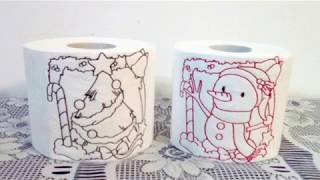 How to embroidering on toilet paper Christmas blocks 2 design by Kreative Kiwi [upl. by Artus]