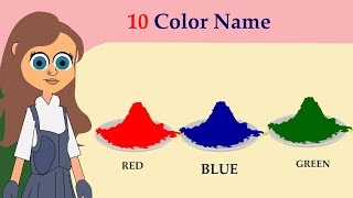 TEN COLORS NAME Spelling In English And Hindi [upl. by Pliam]