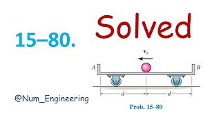 15–80 A ball of negligible size and mass m is given a velocity of v0 on the center of the cart [upl. by Blatman]