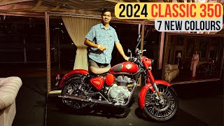 2024 Royal Enfield Classic 350 Launched  7 New Colours [upl. by Donald]