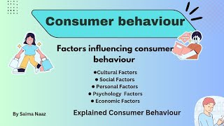 Factors Influencing Consumer Behaviour  Consumer behaviour explained [upl. by Terrel]