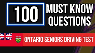 Ontario Seniors Driving Test 2024 100 Must Know Questions [upl. by Brnaba629]