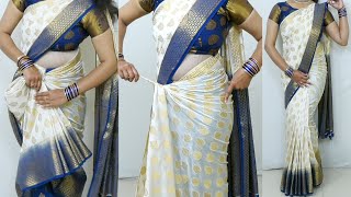 silk saree draping for beginners step by step  easy saree draping guide  sari draping idea [upl. by Rankin]