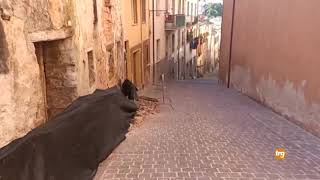 Gualdo Tadino crollo in centro storico [upl. by Eelano]