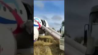 Russian plane makes emergency landing [upl. by Eimarrej207]