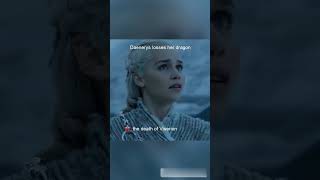 Daenerys Targaryen Looses Viserion shorts [upl. by Nahij]