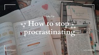 How to stop procrastinating a piece of advice for procrastinators like me study tips [upl. by Pape893]