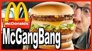 McDonalds ★ Secret Menu Item ★ McGangBang Sandwich Food Review  KBDProductionsTV [upl. by Llessur]