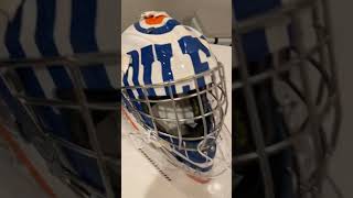 Goalie mask paint parkinsonsdisease tender icehockey noquit [upl. by Maisel579]