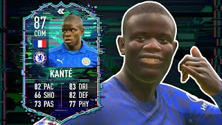 FLASHBACK KANTE REVIEW FIFA 22 87 FLASHBACK KANTE PLAYER REVIEW [upl. by Eimarrej]