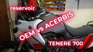 réservoir ACERBIS VS OEM TENERE 700  courte vidéo comparative pour voir lencombrement et la taille [upl. by Lin873]