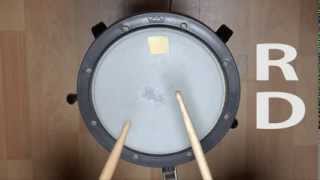 roulements de batterie double drag tap snare rudiment [upl. by Lipscomb]