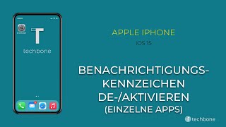 BenachrichtigungsKennzeichen von einzelnen Apps deaktivieren  Apple iPhone iOS 15 [upl. by Eleon]